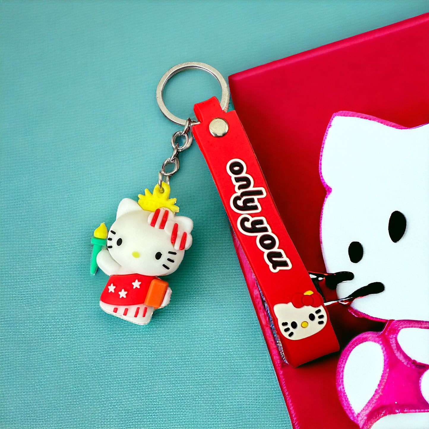 Hello Kitty Anahtarlık-Kırmızı