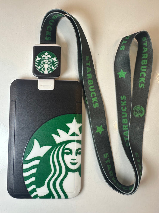 Starbucks - Siyah Yoyo Askılı Kartlık